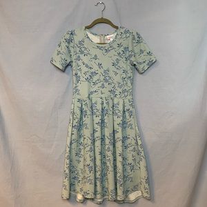 Blue floral LuLaRoe A-Line dress